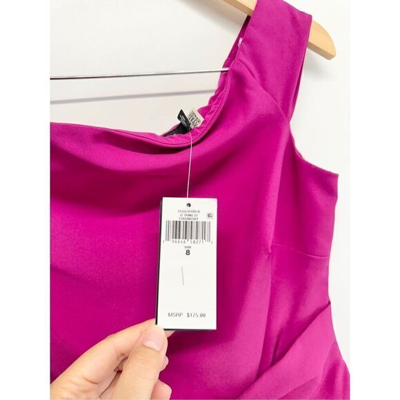 Lauren Ralph Lauren Dress Size 8‎ Pink Crepe Off Shoulder Back Zip Knee Length - Picture 12 of 13